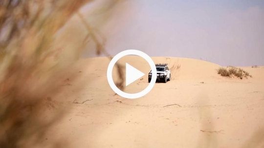 Adventuring with the car in the desert