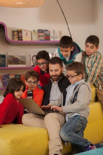 Middle Eastern Kids with Teacher