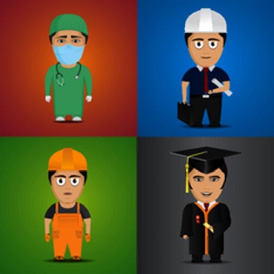 engineer,surgeon, builder and graduated student