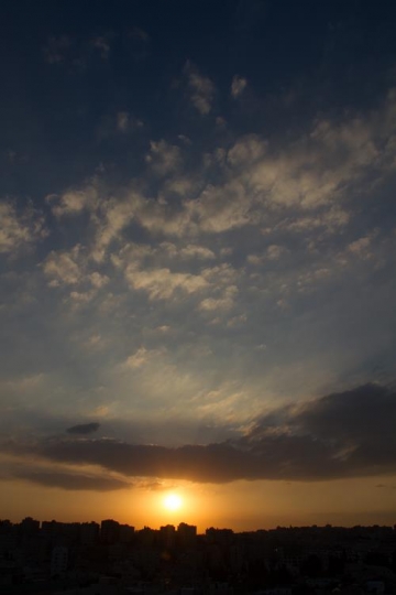 Sky background on sunset. Natu