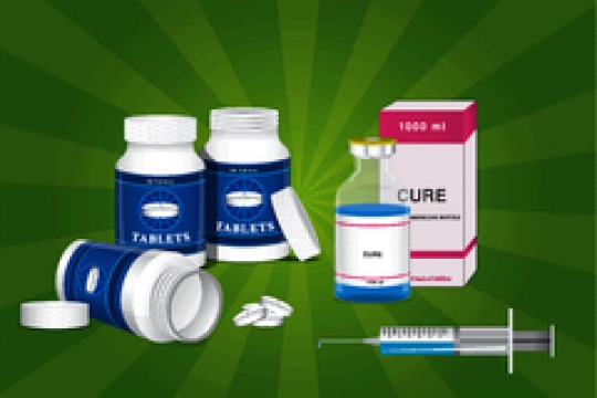three pill bottles with tablet