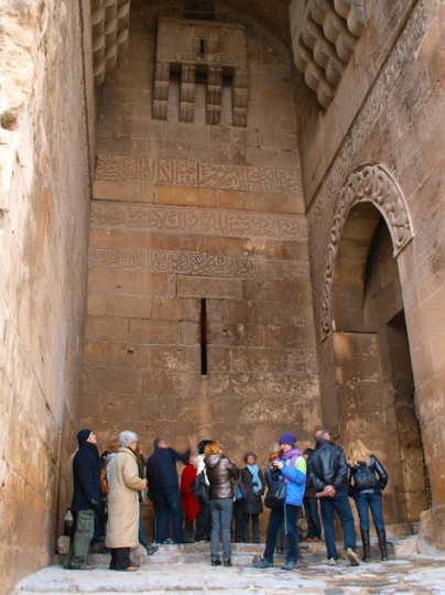 tourists visiting historical places in syria