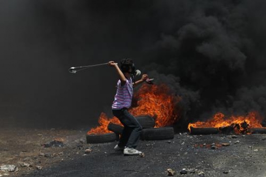 boy with a slingshot