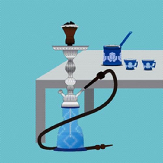 arabic hookah with coffee pot