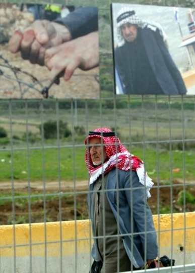 senior man at Hawara checkpoint