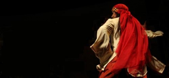 young woman dancing in theater