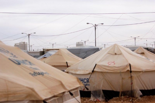 tents in a refugee camp
