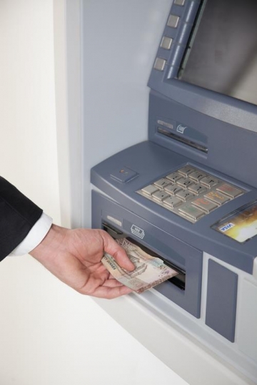 money taken from atm