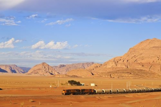 Hijaz line in Wadi Rum Jordan