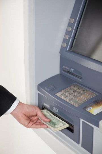money taken from atm