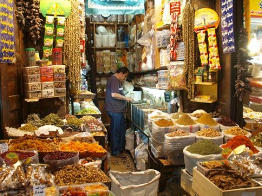 man at spices shop
