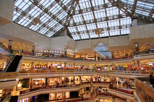 inside a shopping mall