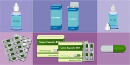 packing for tablet eye drops bottle