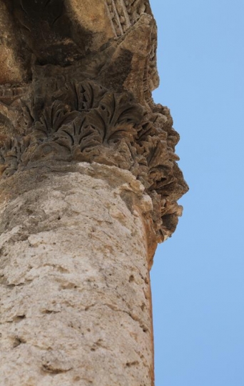 close up image of column in antique town jerash,jordan