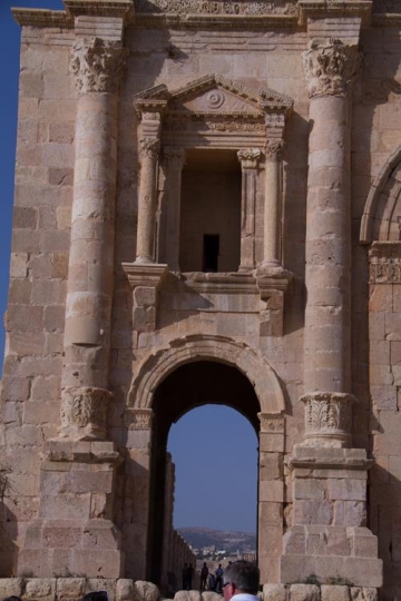 close up image of hadrian arch