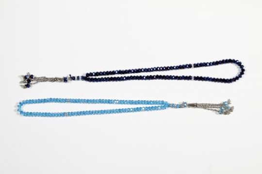 Black and Blue Prayer Beads