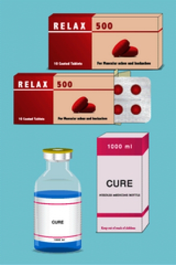 medical ampoule with a pill pa