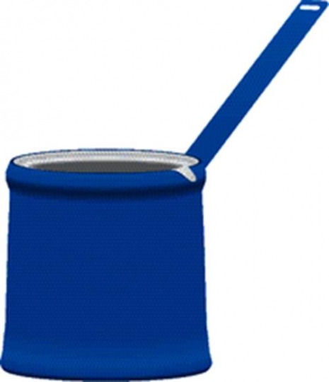 blue coffee pot isolated on wh