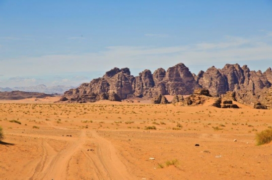 pointy rocky mountains in the 