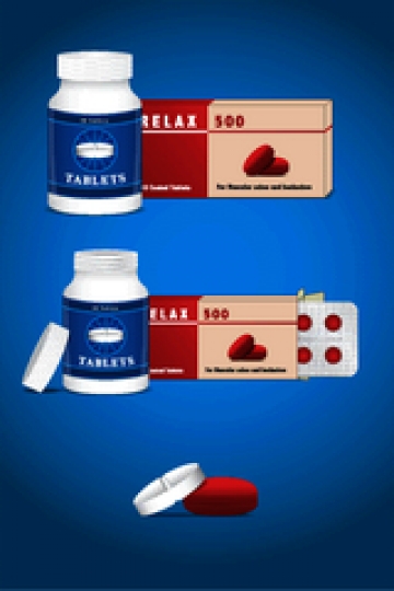 medical bottle with a packing 