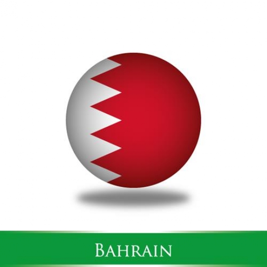 Bahrain flag logo isolated on 
