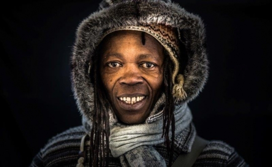 Ibrahim from Sierra Leone Africa a refugee in Berlin