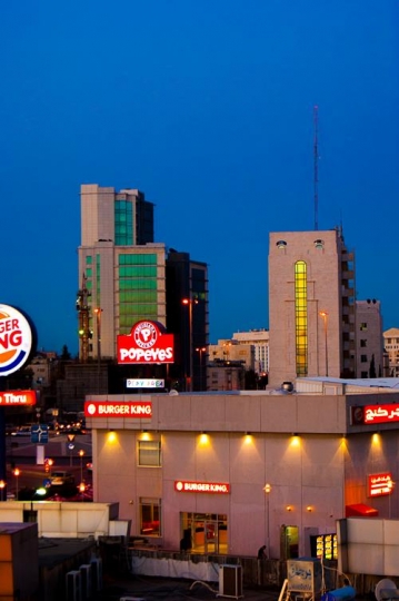 popeyes and burger king at seventh circle,amman,jordan