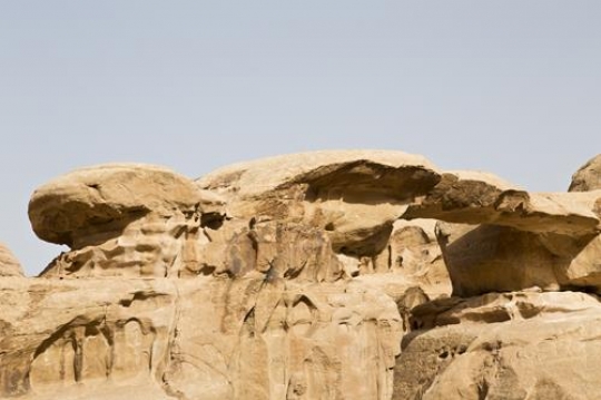 rock bridge in desert,wadi rum
