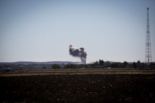 Clashes in Syria from Kobane Refugees Camp
