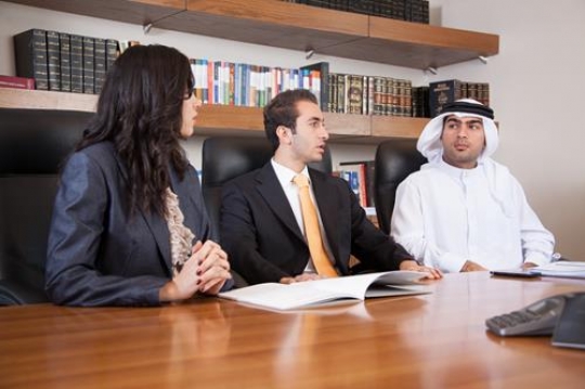 business team at a meeting