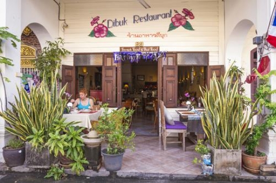 entrance of a restaurant
