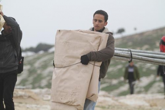 Palestinian demonstrators setup tents at Bab al-Shams or Gate of the Sun in Arabic, in a bid to draw attention to Israeli plans to boost settlement building in the West Bank area.