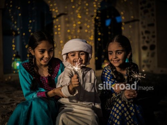 Children enjoying fiery matches|-