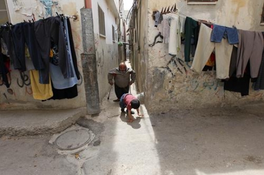 disabled man with a little boy