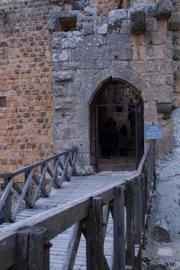entrance in medieval ajloun castle,jordan