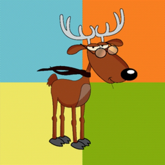 reindeer with glasses