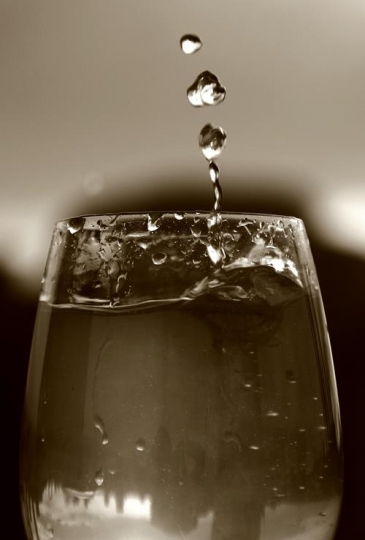 water splash in a glass