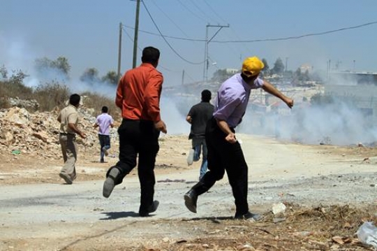 Palestinian youth fighting