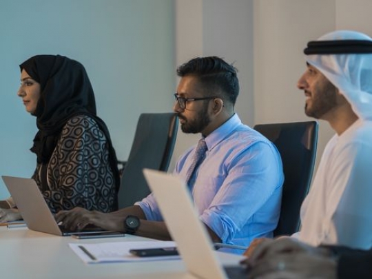 Businesspeople during a conference