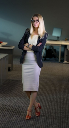Western Business woman wearing suit