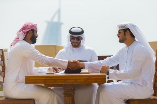 Business people during a client meeting|