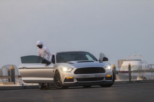 Arab men entering the luxury car|-