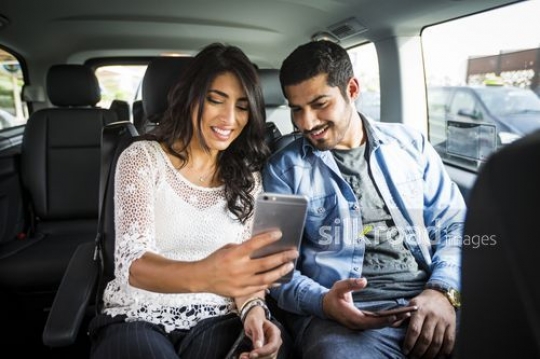 Man and Woman taking a selfie together|-