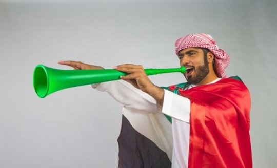 Man celebrating the UAE National Day