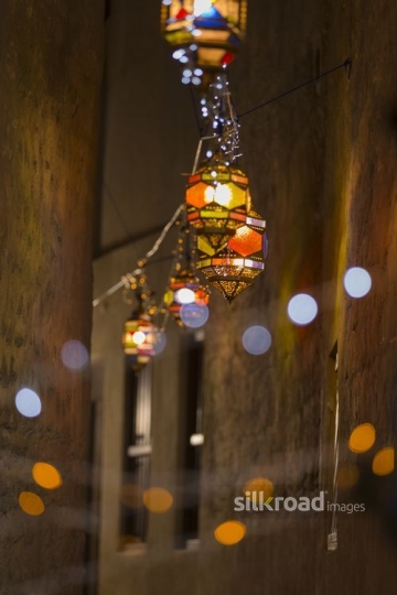Alleyway decorated by Ramadan Lanterns|-