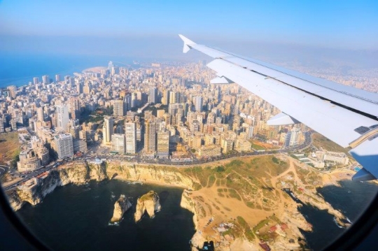 Beirut City from the Plane