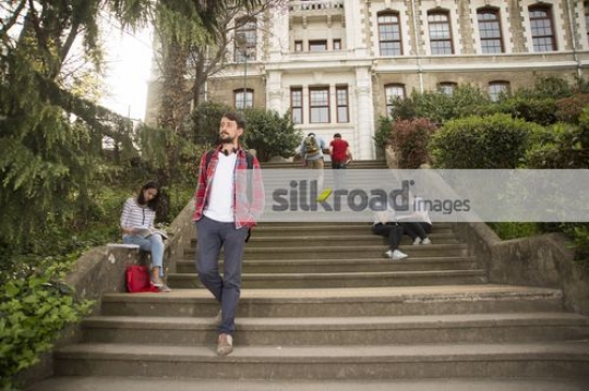 European Student walking|
