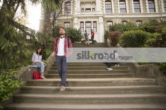 University Student walking|