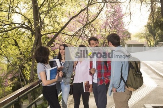University Friends talking to each other|