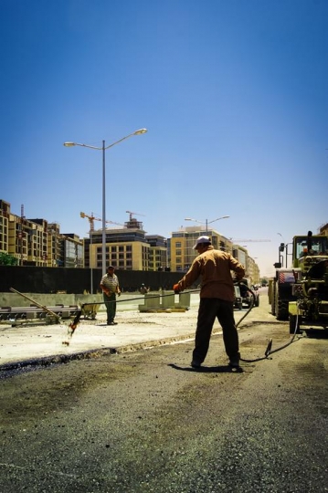 man in a construction site